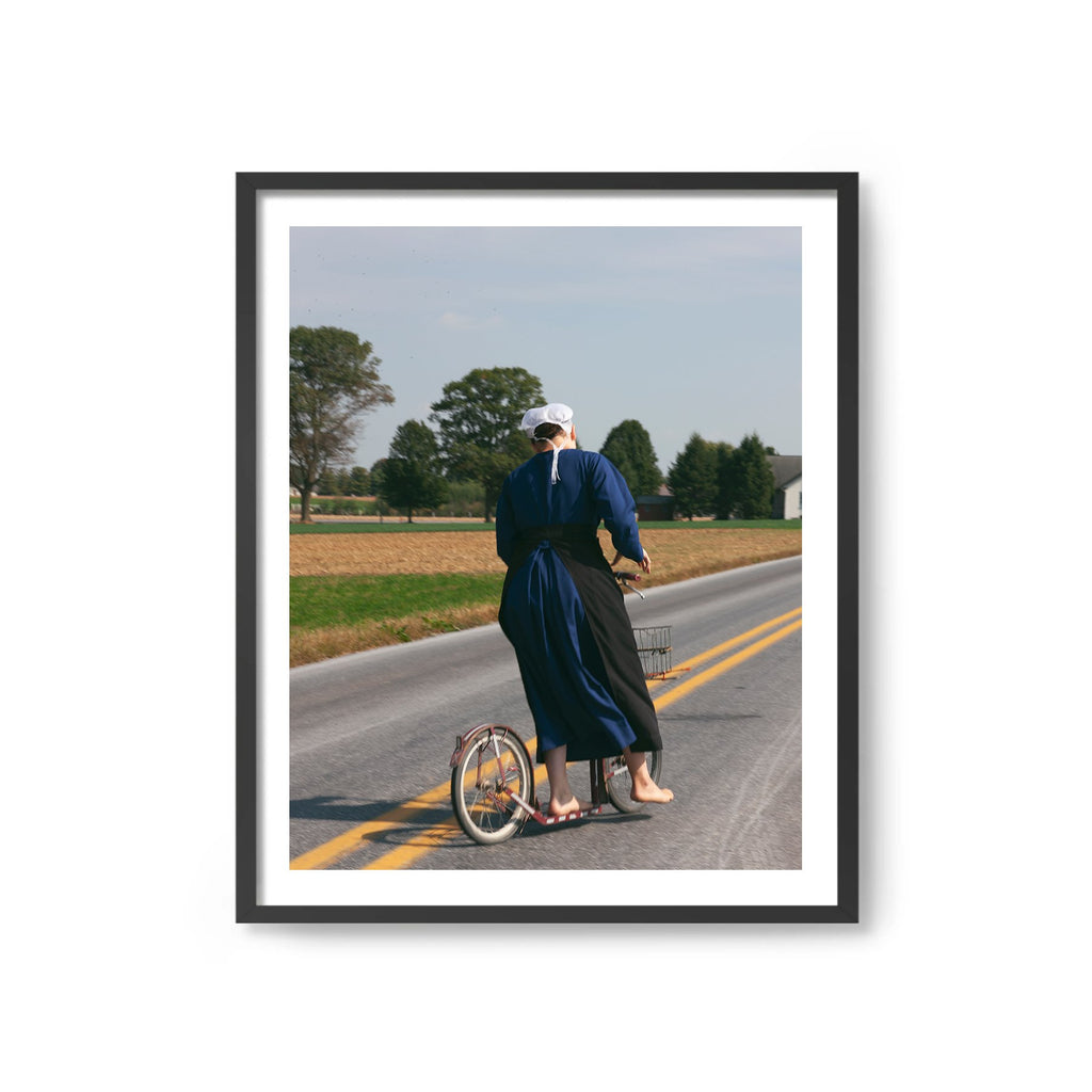 Amish 2 Girl On a Scooter
